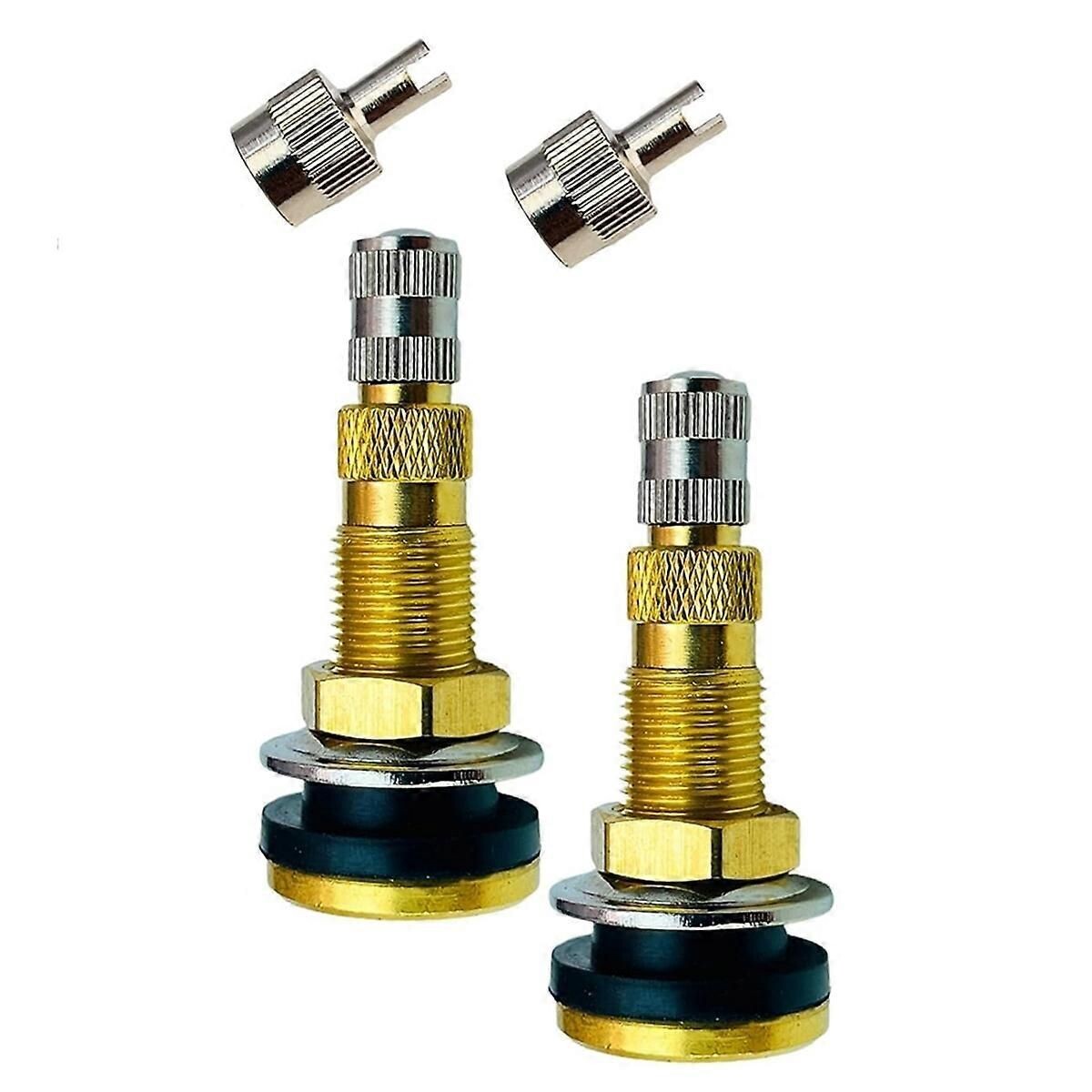 2 Steli Valvola In Ottone Per Pneumatici Tubeless TR618A – Per Trattori E Camion, Foro 16mm - 2