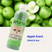 (Apple Flavor-green 5pcs) 5pcs Natural Plant-Based Cat Litter Deodorizing Balls - Lavender Scent, Non-Toxic Safe, 5 Vibrant Colors