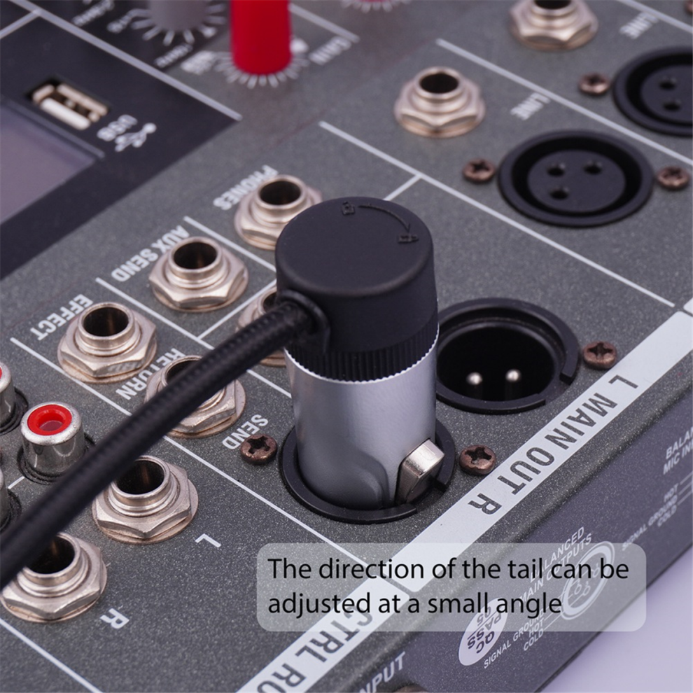 Adattatore Per Saldatura Microfono Xlr Connettore Maschio A 3 Pin Placcato Oro Regolabile