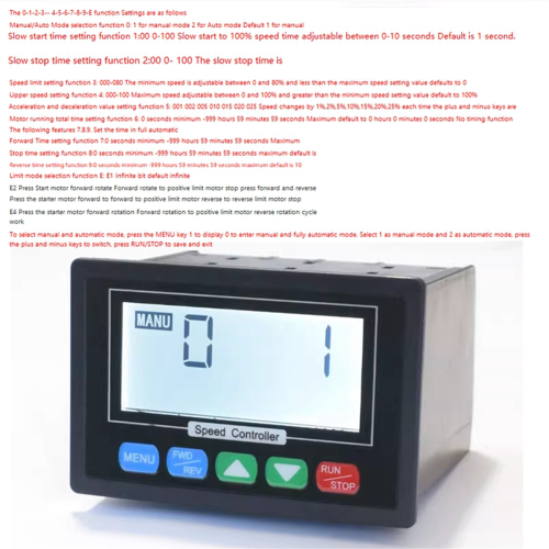 DC10V-55V PWM DC Motor Speed Controller with LCD Display and Remote Ad 2