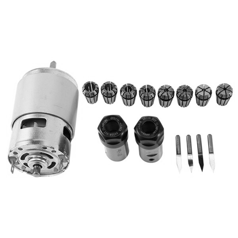 775 Dc Motor Ball Bearing Spindle With Er11 Extension Rod Eight-Piece 4853788297348