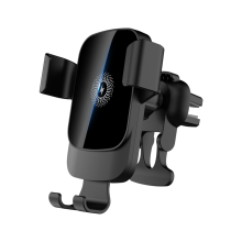 Black Wireless Car Charger with Phone Holder 15W Fast Charging Automat