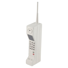 Retro-schnurloses Telefon-Mobilteil, altes Vintage-Mobiltelefon-Modell, Sim