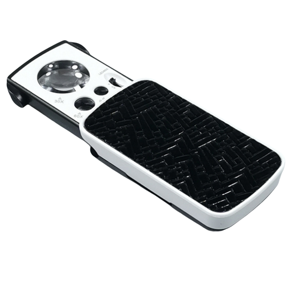 Typecat Slide-Out Jewelry Loupe Magnifier 30X 60X 90X Led Lighted Eye Mini Por