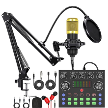 V8S Live Sound Card Podcast-apparatuurbundel, met microfoonset, muziek