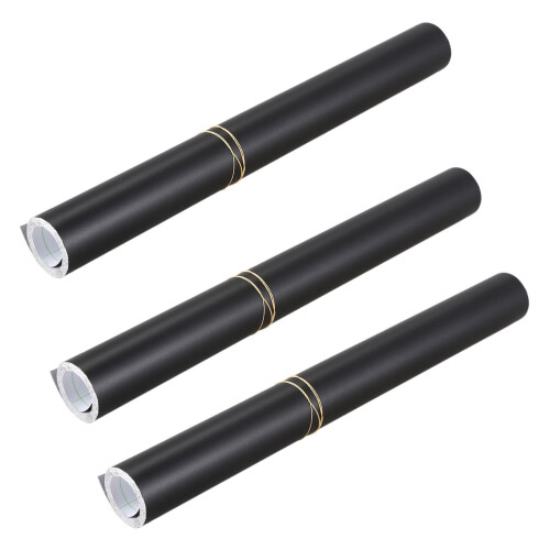 Adesivo de vinil preto fosco 3x 12x60 polegadas para carro faça você mesmo