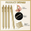 30 Pcs Gold Ballpoint Pens Bulk Retractable Black Ink Medium Point for 6