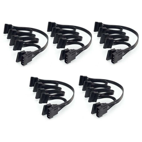 Καλώδιο τροφοδοσίας 5x 4 ακίδων IDE σε 5 θύρες Molex Multi Port 18AWG Wire C