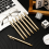30 Pcs Gold Ballpoint Pens Bulk Retractable Black Ink Medium Point for 3