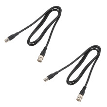 2X BNC macho para fêmea plugue CCTV extensão cabo de linha coaxial 3,3 pés de comprimento