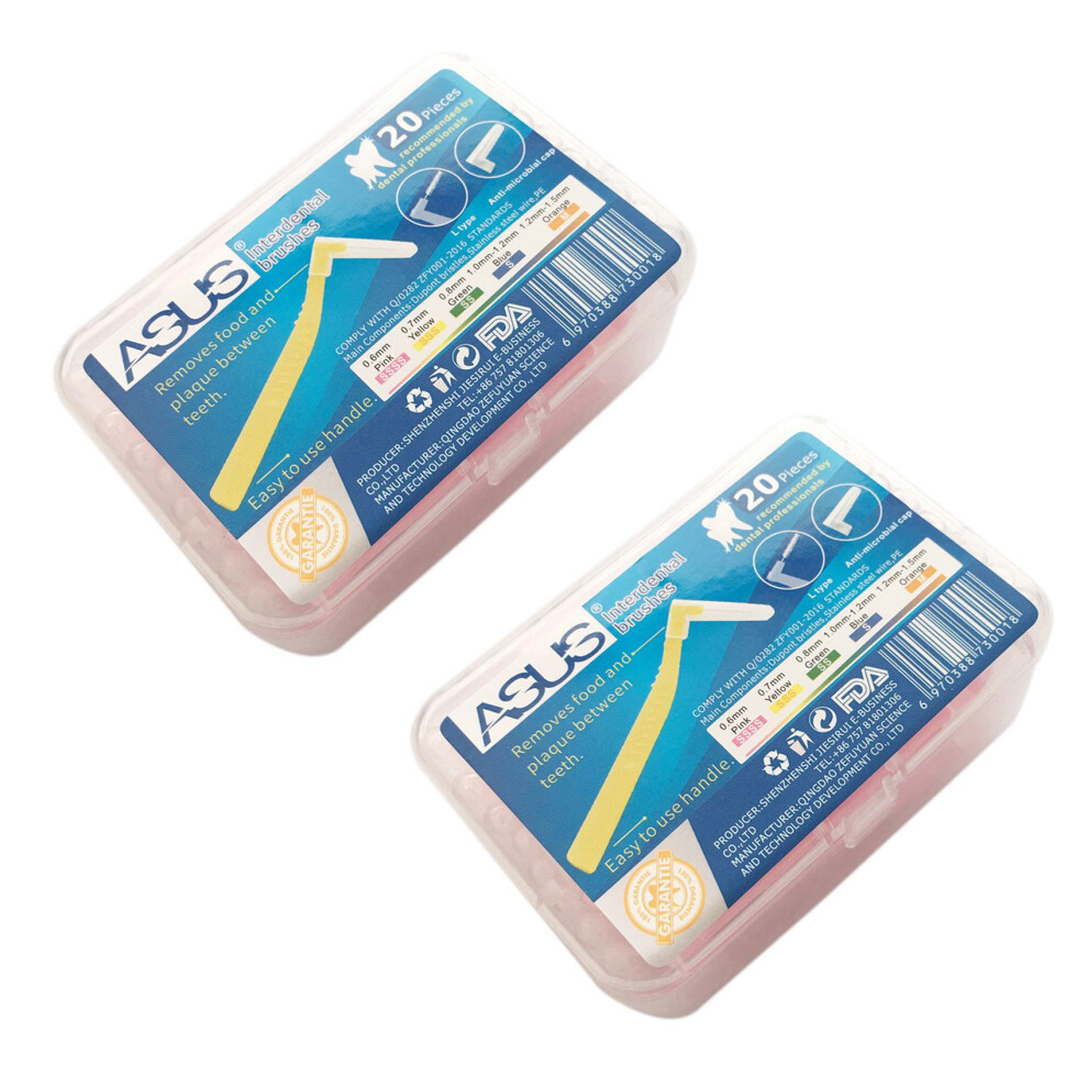 Spazzolino Ortodontico Da Denti Tipo L Da 0,6 Mm, 40 Pezzi, Spazzola Interdentale