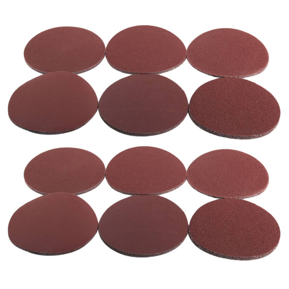 60Pcs/Set 5Inch 125Mm Round Sandpaper Disk Sand Sheets Grit 80/100/120 4853788210019