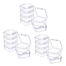 Mini doorzichtige plastic opbergdoos (18 stuks) voor het verzamelen van kleine voorwerpen, B