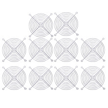 10X PC DC Ventilador Grelha Protetor de Dedos de Metal 120mm 12cm Prata Ton