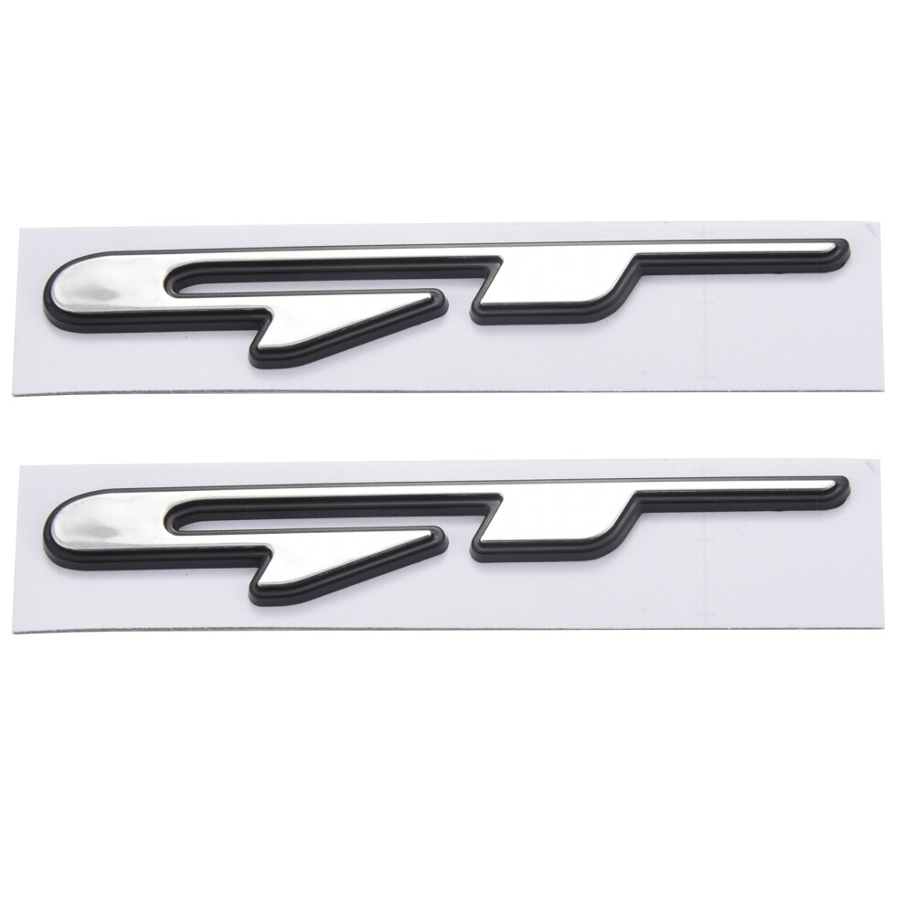 2X Cool 3D Car Style Sticker Letters For Rear Trunk Doors Stickers Gt 4853788212204