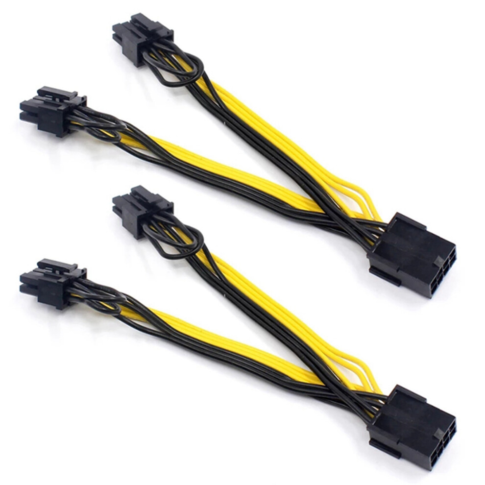 2X Eps Cpu 8Pin To 2-Port Pcie Dual Pci-E 6+2Pin Y Splitter Miner Gpu 4853788212662