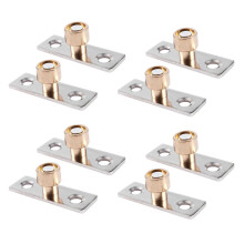 Tope de guía de metal para puerta corrediza de madera de 12 mm de diámetro, 8 unidades