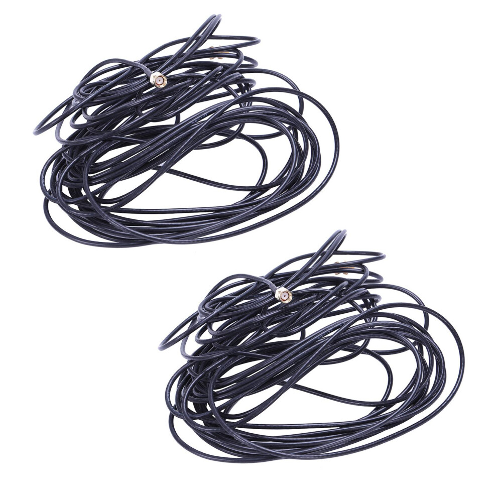 Photos - Cable (video, audio, USB) 2pcs 10M Black RP-SMA Male to Female Wifi Antenna Connector Extension