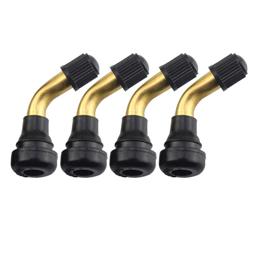 8Pcs Tyre Valves Stem Right Angle Snap-in Rubber 90 Degree Brass for E 2