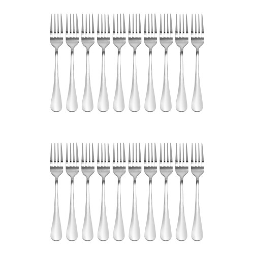 20 PCS Fork Table Stainless Steel Steak Forks Cutlery Dinner Table, Fr