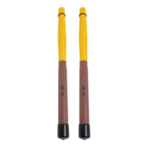 Retractable Nylon Drum Brush with Comfortable Handle for Practice & Performance 2