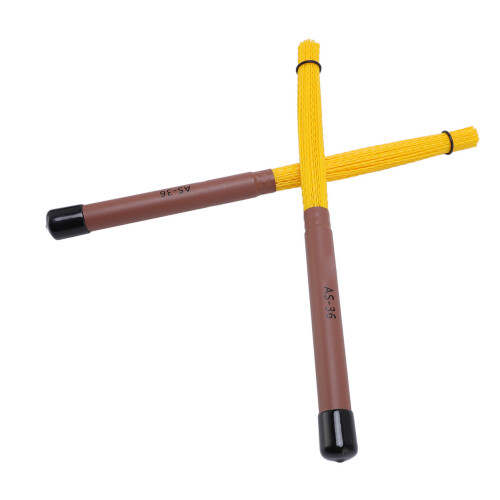 Retractable Nylon Drum Brush with Comfortable Handle for Practice & Performance
