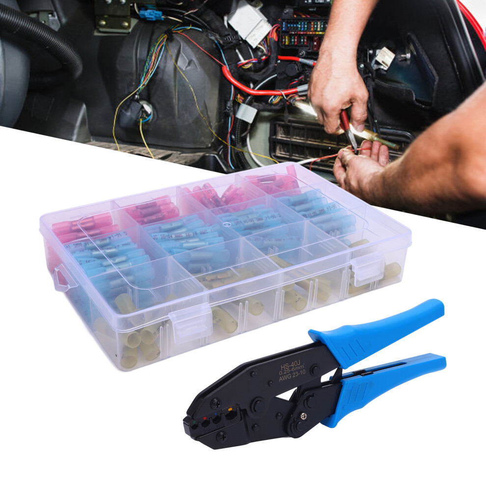 200 Pcs Heat Shrink Butt Terminals Kit, Awg 23-10, Waterproof 9461330709758