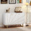 Homcom HOMCOM Sideboard Storage Cupboard with Metal Legs for Living Room, White 1