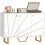 Homcom HOMCOM Sideboard Storage Cupboard with Metal Legs for Living Room, White 2