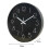 (Black) 10 Inch Wall Clock Round Hanging Noiseless 3D Number Precise Anti-fog Mirror Surface Quartz Clock 5