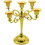 5-Candle Metal Candelabra 10.6in (Gold) 1