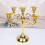 5-Candle Metal Candelabra 10.6in (Gold) 5