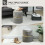 Homcom (Grey) HOMCOM Round Pouffe Storage Footstool with Hidden Space 6