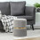 Homcom (Grey) HOMCOM Round Pouffe Storage Footstool with Hidden Space 9