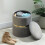 Homcom (Grey) HOMCOM Round Pouffe Storage Footstool with Hidden Space 8
