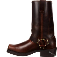 (Coffee, 39) Gringos Men's Calf Boots Biker Cowboy Western Pull On Tall Leather UK 6-12