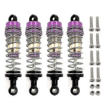 (Purple) 4pcs Metal Oil Shock Absorbers For Wltoys 144001 144010 124007-124019 Rc Cars