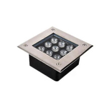 LED Square Recessed Outdoor Floor Lamp Stainless Steel Material Waterproof IP67 Strong Load Capacity LED Floor Spotlight for Garden, Staircase, Buildi