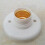 2 Pack E27 Bulb Socket, E27 Lamp Holder Round Plastic Screw Base Socket, Lamp Holder Holder E27 Wall Socket (White) 4
