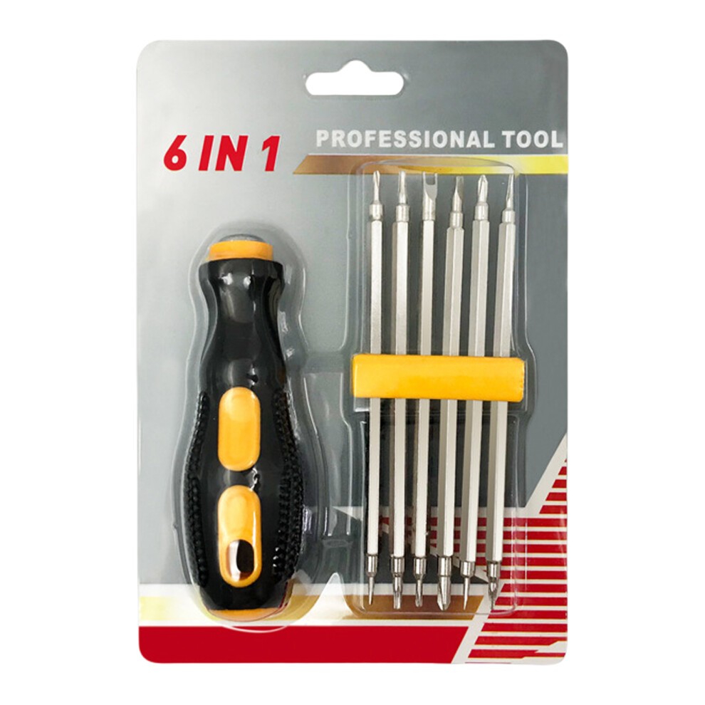 (1 set) 6-in-1 strong magnetic multi-function household disassembly screwdriver (magnetic) - 6601B 6PC-image-OPC-PJ8WSSF-NEW