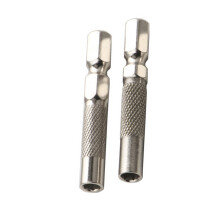 (2) 6.35 to 4mm adapter magnetic sleeve - electroplated 50mm long