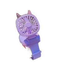 (Purple) Watch Fan Portable Mini Small Fan Student Children Folding Fan