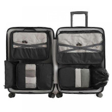 (Black) 7 Piece Suitcase Organizer Bag Luggage Organizer Cube Set Organizer