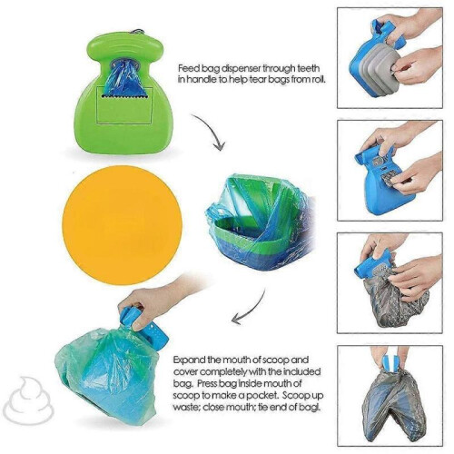 (AB1)Foldable Pet Litter Collector Cleaning Dog Excrement Cleaning Tool 2