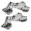 2pcs 175 Degree Hinges Frameless Cabinet Doors Hinges Concealed Hydraulically Adjustable Mounting 1