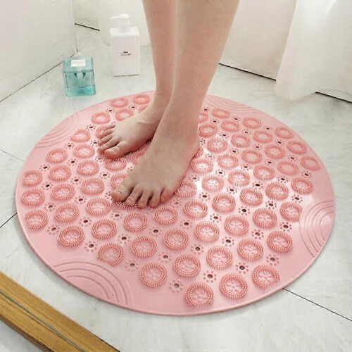 (A) Non-Slip Round Bathroom Mat Bath Mats & Rugs 2