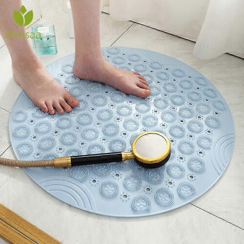 (A) Non-Slip Round Bathroom Mat Bath Mats & Rugs 1