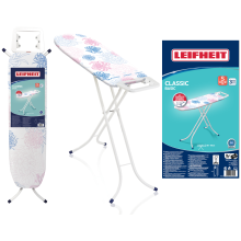 Asse da stiro Leifheit Classic S Basic 72576, asse da stiro con altezza regolabile da 69 a 88 cm, copertura in cotone, 110x30cm