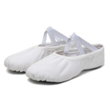 (36, white) Girls Ballet Shoes Canvas Soft Sole Ballet Dance Slippers Children Practise Ballerina Shoes Woman Dance Shoes