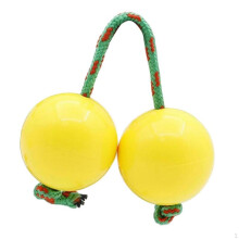 (yellow) Rhythmic Ball Double Gourd Percussion Music Egg Shaker Kashaka Instrument Party Favors Musical